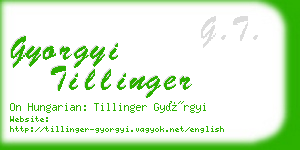 gyorgyi tillinger business card
